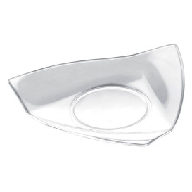 Tasting Plastic Plate PS "Vela" Clear 8,5x8,5 cm (50 Units) 