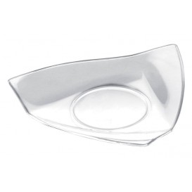 Tasting Plastic Plate PS "Vela" Clear 8,5x8,5 cm (500 Units)