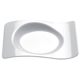 Tasting Plastic Plate PS "Forma" White 8x6,6 cm (500 Units)