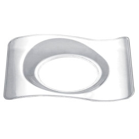 Tasting Plastic Plate PS "Forma" Clear 8x6,6 cm (500 Units)