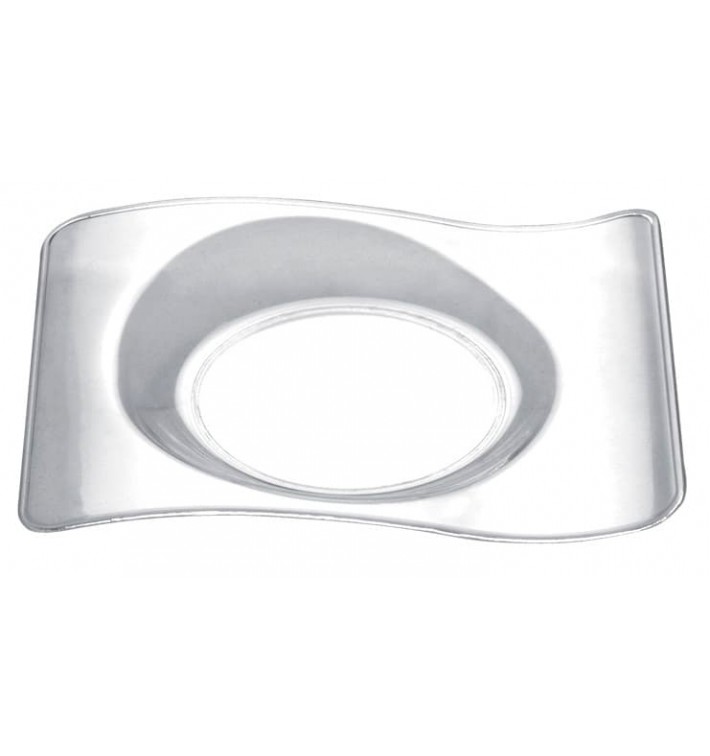 Tasting Plastic Plate PS "Forma" Clear 8x6,6 cm (500 Units)