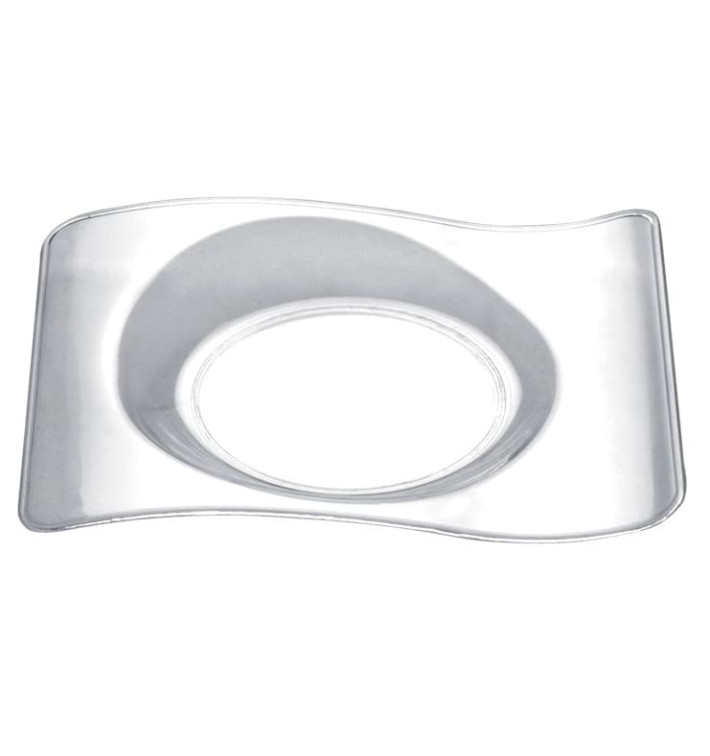 Tasting Plastic Plate PS "Forma" Clear 8x6,6 cm (500 Units) Tasting Plastic Plate PS "Forma" Clear 8x6,6 cm (500 Units)