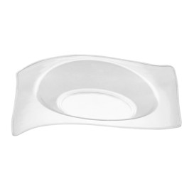 Tasting Plastic Plate PS Flat Clear 8x6,6 cm (500 Units)