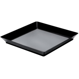 Tacki do Degustacji Medium Czarni 13x13 cm (12 Sztuk)