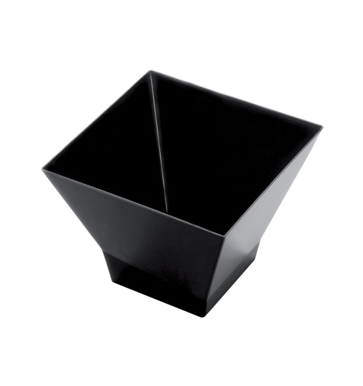 Tasting Plastic Bowl PS "Pagoda" Medium Size Black 200 ml (12 Units) Tasting Plastic Bowl PS "Pagoda" Medium Size Black 200 ml (12 Units)