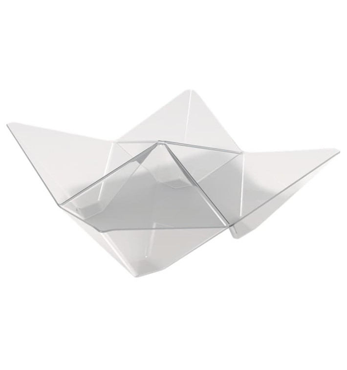 Tasting Plastic Bowl PS "Origami" Clear 10,3x10,3cm (500 Units) Tasting Plastic Bowl PS "Origami" Clear 10,3x10,3cm (500 Units)