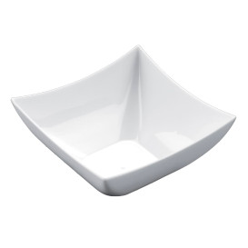 Tasting Plastic Bowl PS Square shape White 90 ml (500 Units)