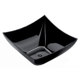 Tasting Plastic Bowl PS Square shape Black 90 ml (500 Units)