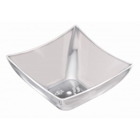 Tasting Plastic Bowl PS Square shape Clear 90 ml (500 Units)