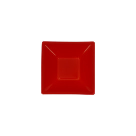 Miski Plastikowe PS Kwadratowi Czerwerne 12x12cm (12 Sztuk)