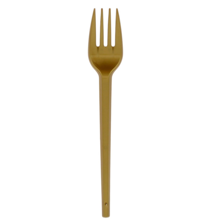 Widelczyki Plastikowe PS Złote 165mm (600 Sztuk) Widelczyki Plastikowe PS Złote 165mm (600 Sztuk)
