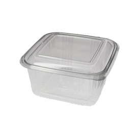 Miski Kwadrat Pokrywka do Zawiasie PET 1000ml (100 Sztuk)