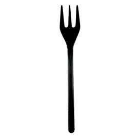 Mini Widelczyki Plastikowe do Degustacji Czarni 100 mm (50 Sztuk)