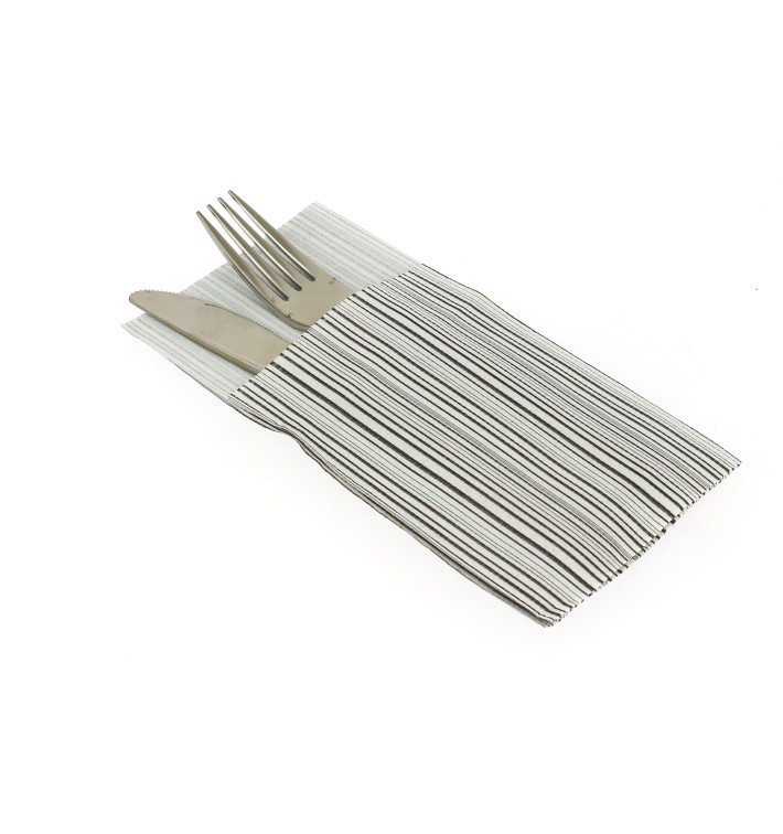 Pocket Fold Paper Napkins "Basic" Black 40x40cm (30 Units) Pocket Fold Paper Napkins "Basic" Black 40x40cm (30 Units)