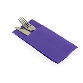 Pocket Fold Paper Napkins Lilac 40x40cm (30 Units) 