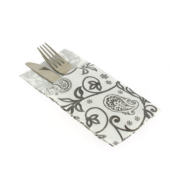 Pocket Fold Paper Napkins "Cachemire" 40x40cm (30 Units) 