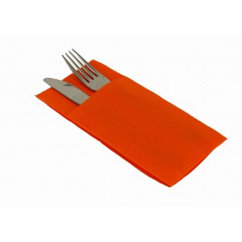 Pocket Fold Paper Napkins Orange 40x40cm (30 Units) 