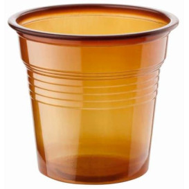 Kubki Plastikowe PS Brązowe 80ml Ø5,7cm (50 Sztuk)