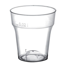 Kubki Plastikowe Księżyc Kieliszki do Shotów Przezroczyste PS 20 ml (50 Sztuk)