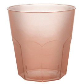 Kubki Plastikowe Brązowe Przezroczyste PS Ø73mm 220ml (1000 Sztuk)