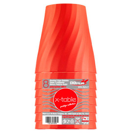 Kubki Plastikowe PP "X-Table" Orange 320ml (8 Sztuk)