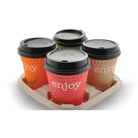 Kubki Papierowe 12 Oz/360ml "Enjoy" Ø9,0cm (34 Sztuk)
