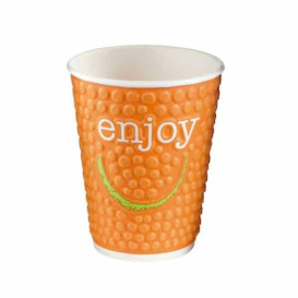 Kubki Papierowe 12 Oz/360ml "Enjoy" Ø9,0cm (34 Sztuk)