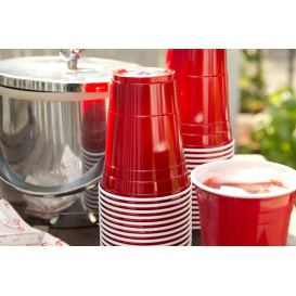 Kubki Plastikowe Czerwone Amerykanin na Imprezę 360ml (1000 Sztuk)