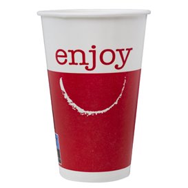 Kubki Papierowe 12 Oz/360 ml "Enjoy" Ø8,0cm (100 Sztuk)