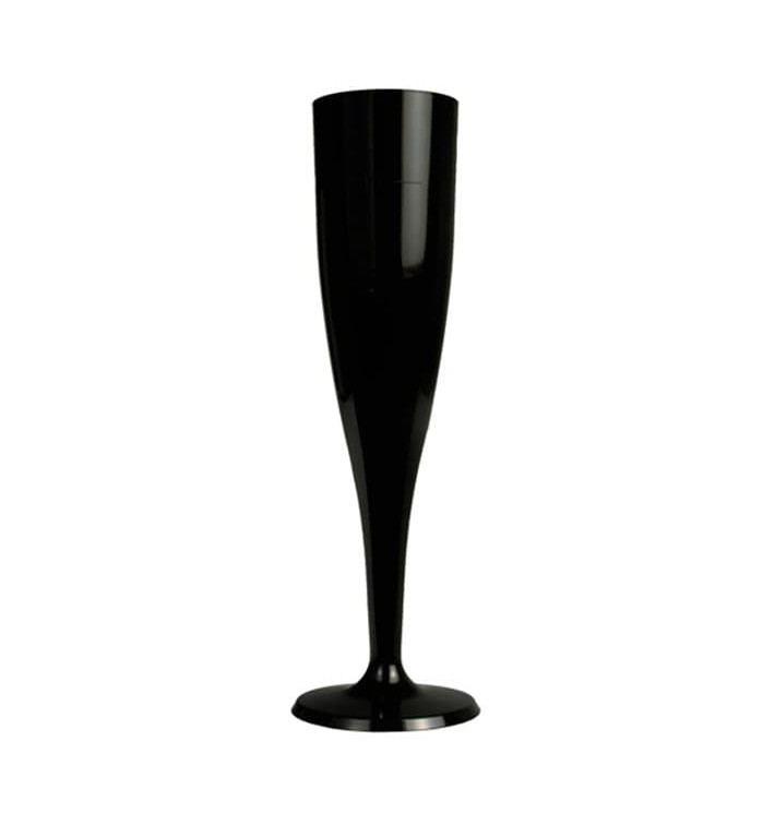 Kieliszki Plastikowe do Wina Musującego Czarni 115ml 1P (6 Sztuk) Kieliszki Plastikowe do Wina Musującego Czarni 115ml 1P (6 Sztuk)