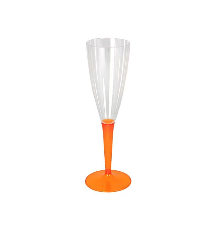 Kieliszki Plastikowe do Wina Musującego na Podstawie Orange 100ml (6 Sztuk) Kieliszki Plastikowe do Wina Musującego na Podstawie Orange 100ml (6 Sztuk)