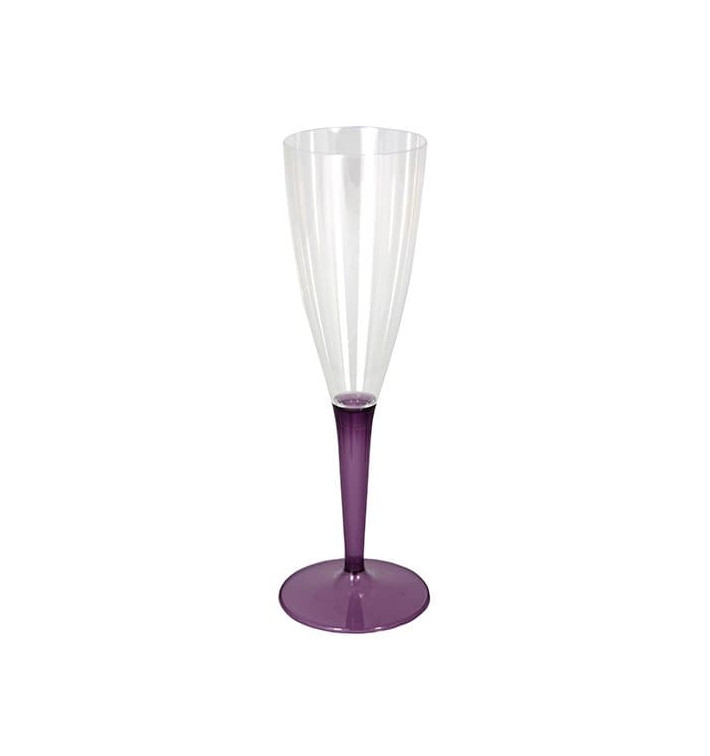 Kieliszki Plastikowe do Wina Musującego na Podstawie Bakłażan 100ml (6 Sztuk) Kieliszki Plastikowe do Wina Musującego na Podstawie Bakłażan 100ml (6 Sztuk)