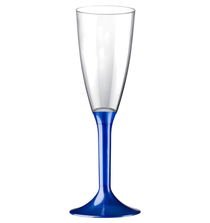 Kieliszki Plastikowe do Wina Musującego na Podstawie Niebieski Perełka 120ml 2P (20 Sztuk) Kieliszki Plastikowe do Wina Musującego na Podstawie Niebieski Perełka 120ml 2P (20 Sztuk)