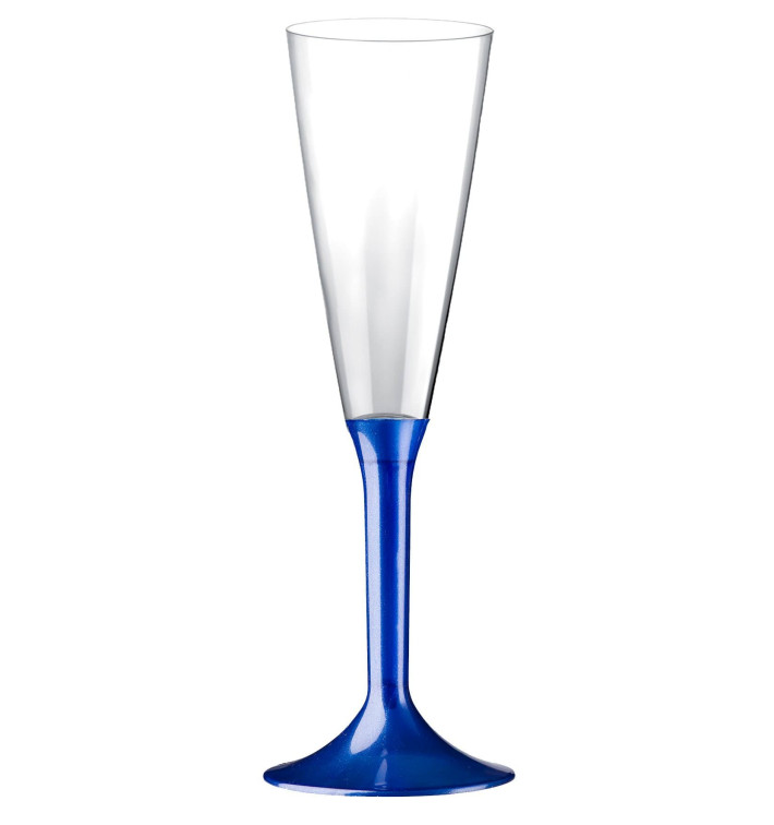 Kieliszki Plastikowe do Wina Musującego na Podstawie Niebieski Perełka 160ml 2P (20 Sztuk) Kieliszki Plastikowe do Wina Musującego na Podstawie Niebieski Perełka 160ml 2P (20 Sztuk)