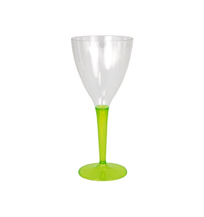 Kieliszki Plastikowe Wino na Podstawie Zielone 130ml (60 Sztuk) Kieliszki Plastikowe Wino na Podstawie Zielone 130ml (60 Sztuk)