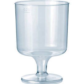 Kieliszki z Podstawa Plastikowe 200ml 1P (10 Sztuk)