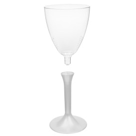 Kieliszki Plastikowe Wino na Podstawie Białe Perełka 180ml 2P (20 Sztuk)