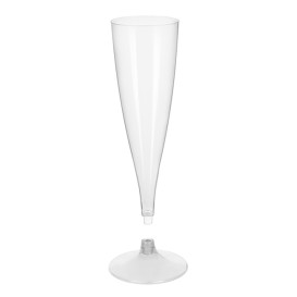 Kieliszki Plastikowe do Wina Musującego na Podstawie Przezroczyste 140ml 2P (400 Sztuk)