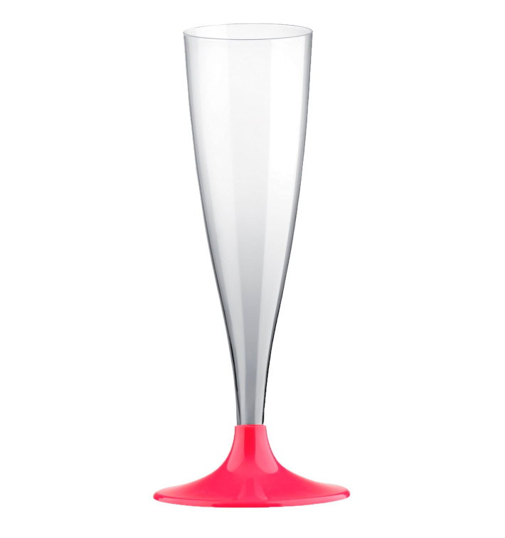 Kieliszki Plastikowe do Wina Musującego na Podstawie Fuchsia 140ml 2P (400 Sztuk) Kieliszki Plastikowe do Wina Musującego na Podstawie Fuchsia 140ml 2P (400 Sztuk)