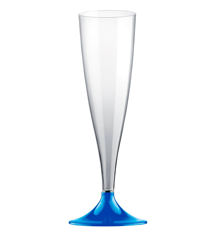 Kieliszki Plastikowe do Wina Musującego na Podstawie Niebieski Mediterraneo 140ml 2P (400 Sztuk) Kieliszki Plastikowe do Wina Musującego na Podstawie Niebieski Mediterraneo 140ml 2P (400 Sztuk)