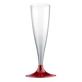 Kieliszki Plastikowe do Wina Musującego na Podstawie Bordeaux 140ml 2P (20 Sztuk)