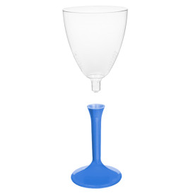 Kieliszki Plastikowe Wino na Podstawie Niebieski Mediterraneo 180ml 2P (200 Sztuk)