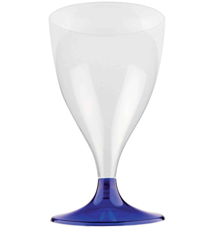 Kieliszki Plastikowe Wino na Podstawie Niebieski Przezroczyste 200ml 2P (20 Sztuk) Kieliszki Plastikowe Wino na Podstawie Niebieski Przezroczyste 200ml 2P (20 Sztuk)