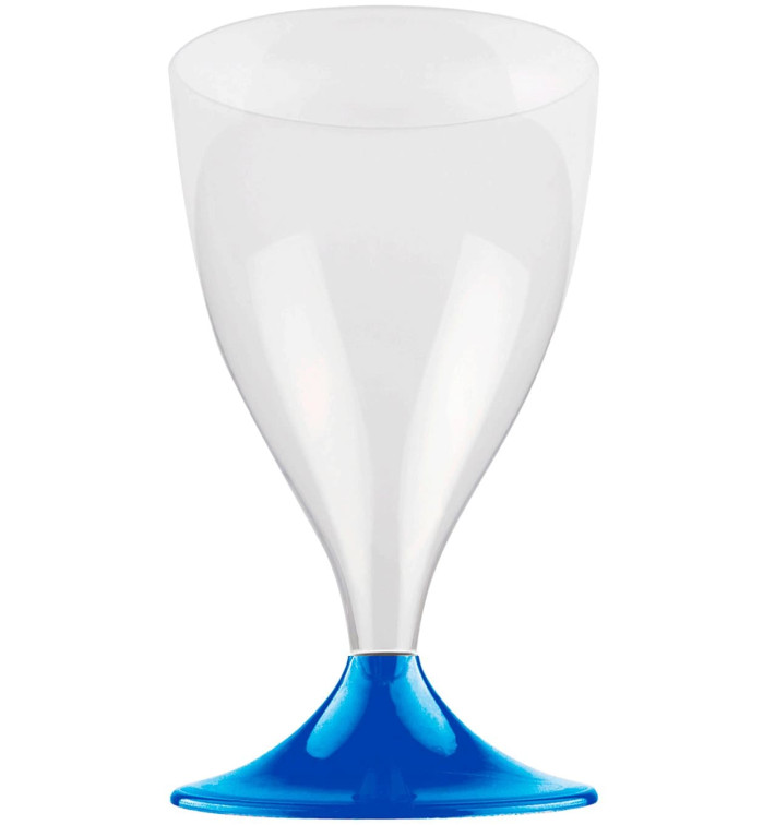 Kieliszki Plastikowe Wino na Podstawie Niebieski Mediterraneo 200ml 2P (20 Sztuk) Kieliszki Plastikowe Wino na Podstawie Niebieski Mediterraneo 200ml 2P (20 Sztuk)