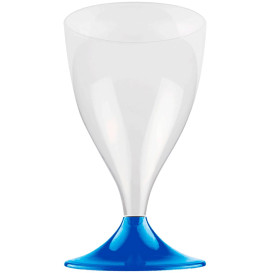 Kieliszki Plastikowe Wino na Podstawie Niebieski Mediterraneo 200ml 2P (400 Sztuk)