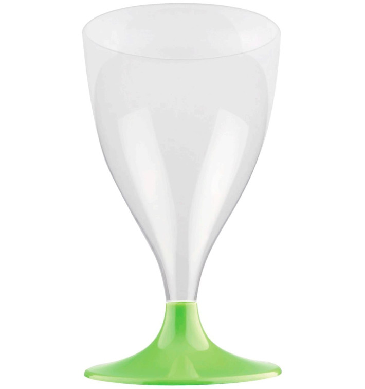 Kieliszki Plastikowe Wino na Podstawie Zielony Limonka 200ml 2P (20 Sztuk) Kieliszki Plastikowe Wino na Podstawie Zielony Limonka 200ml 2P (20 Sztuk)