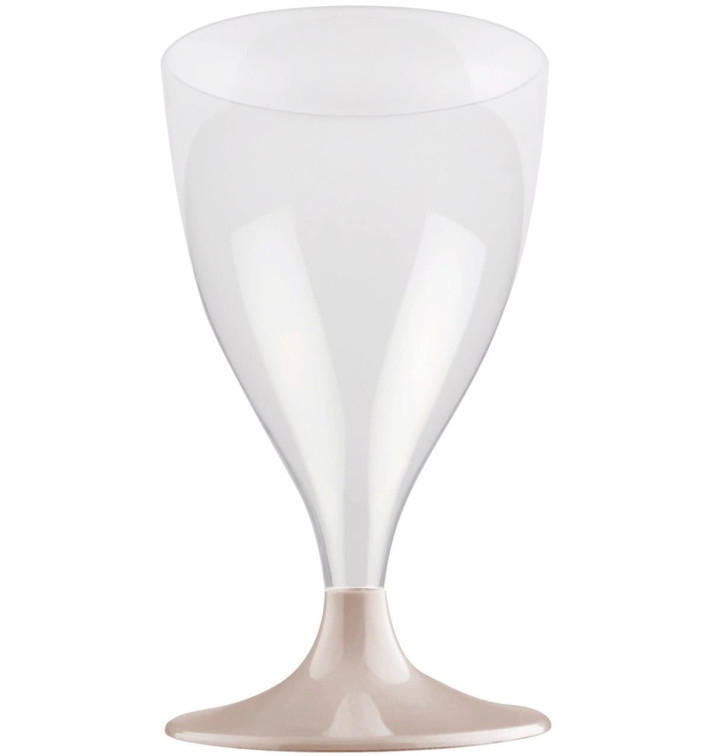 Kieliszki Plastikowe Wino na Podstawie Kremowy 200ml 2P (20 Sztuk) Kieliszki Plastikowe Wino na Podstawie Kremowy 200ml 2P (20 Sztuk)
