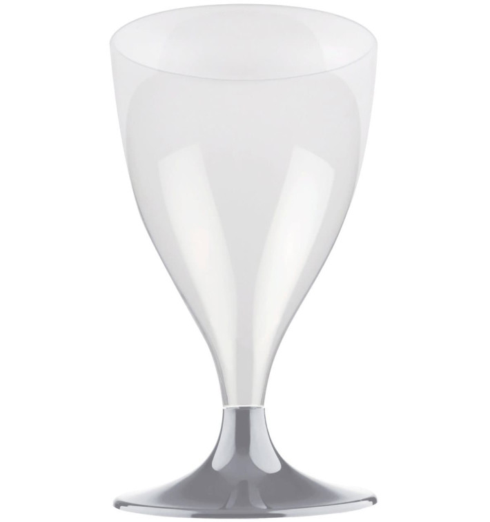 Kieliszki Plastikowe Wino na Podstawie Szare 200ml 2P (20 Sztuk) Kieliszki Plastikowe Wino na Podstawie Szare 200ml 2P (20 Sztuk)