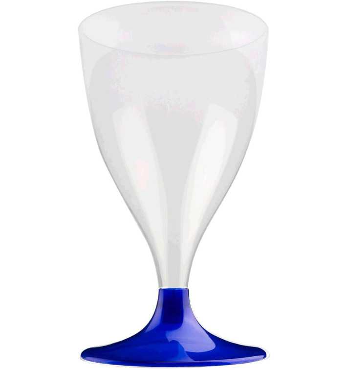 Kieliszki Plastikowe Wino na Podstawie Niebieski Perełka 200ml 2P (400 Sztuk) Kieliszki Plastikowe Wino na Podstawie Niebieski Perełka 200ml 2P (400 Sztuk)
