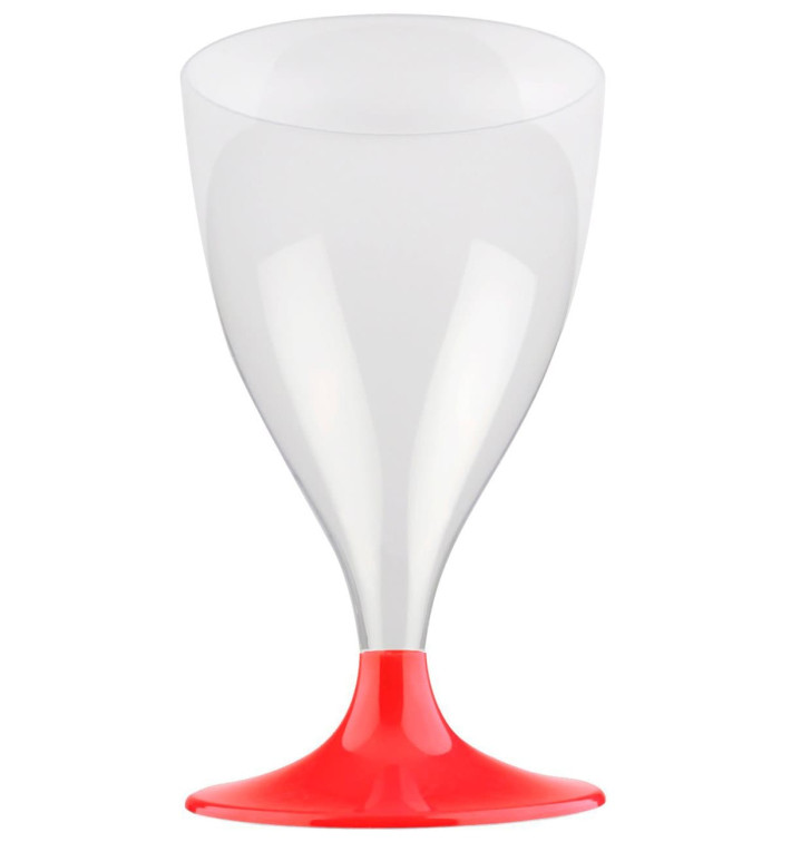 Kieliszki Plastikowe Wino na Podstawie Czerwerne 200ml 2P (20 Sztuk) Kieliszki Plastikowe Wino na Podstawie Czerwerne 200ml 2P (20 Sztuk)